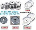 TẠ ĐĨA SẮT MẠ CROM 10KG