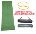 THẢM TẬP YOGA TPE SUNNY 2 LỚP 6MM ĐỊNH TUYẾN - XANH LÁ (TẶNG TÚI ĐỰNG THẢM)