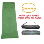 THẢM TẬP YOGA TPE SUNNY 2 LỚP 6MM ĐỊNH TUYẾN - XANH LÁ (TẶNG TÚI ĐỰNG THẢM)