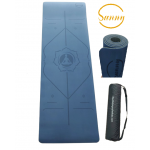 THẢM TẬP YOGA TPE SUNNY 2 LỚP 6MM ĐỊNH TUYẾN - XANH DƯƠNG (TẶNG TÚI ĐỰNG THẢM)