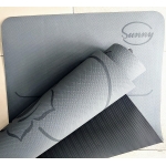 THẢM TẬP YOGA TPE SUNNY 2 LỚP 6MM ĐỊNH TUYẾN - XÁM ĐEN (TẶNG TÚI ĐỰNG THẢM)
