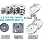 TẠ ĐĨA SẮT MẠ CROM 10KG