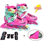 GIÀY TRƯỢT PATIN FLYING EAGLE T9 (S6S+ 8 BÁNH ĐÈN) - TẶNG KÈM BALÔ VÀ BẢO HỘ TRƯỢT PATIN - HỒNG