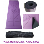 THẢM YOGA CAO SU PU ĐỊNH TUYẾN SUNNY - TÍM