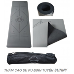 THẢM YOGA CAO SU PU ĐỊNH TUYẾN SUNNY - XÁM