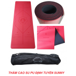 THẢM YOGA CAO SU PU ĐỊNH TUYẾN SUNNY - ĐỎ
