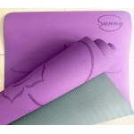 THẢM TẬP YOGA TPE SUNNY 2 LỚP 6MM ĐỊNH TUYẾN - TÍM (TẶNG TÚI ĐỰNG THẢM)