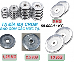 TẠ ĐĨA SẮT MẠ CROM 5KG