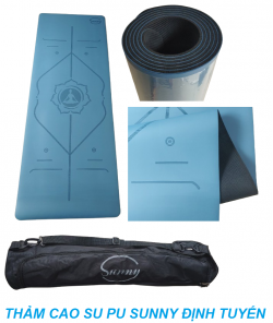 THẢM YOGA CAO SU PU ĐỊNH TUYẾN SUNNY - XANH DƯƠNG