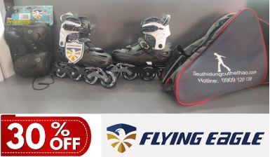 GIÀY TRƯỢT PATIN FLYING EAGLE S5S+ NEW 2022 (TẶNG BALO + BẢO HỘ TRƯỢT PATIN) - ĐEN
