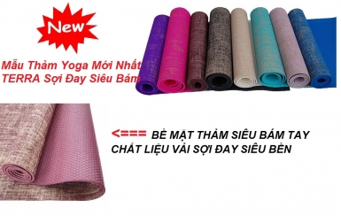THẢM YOGA SỢI ĐAY PVC - TERRA (TẶNG KÈM TÚI ĐỰNG THẢM)