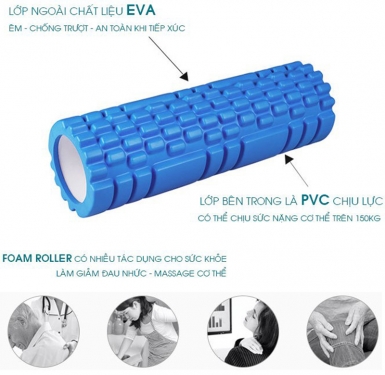 ỐNG XỐP GAI MASSAGE FOAM ROLLER