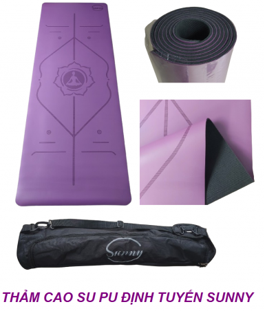 THẢM YOGA CAO SU PU ĐỊNH TUYẾN SUNNY - TÍM